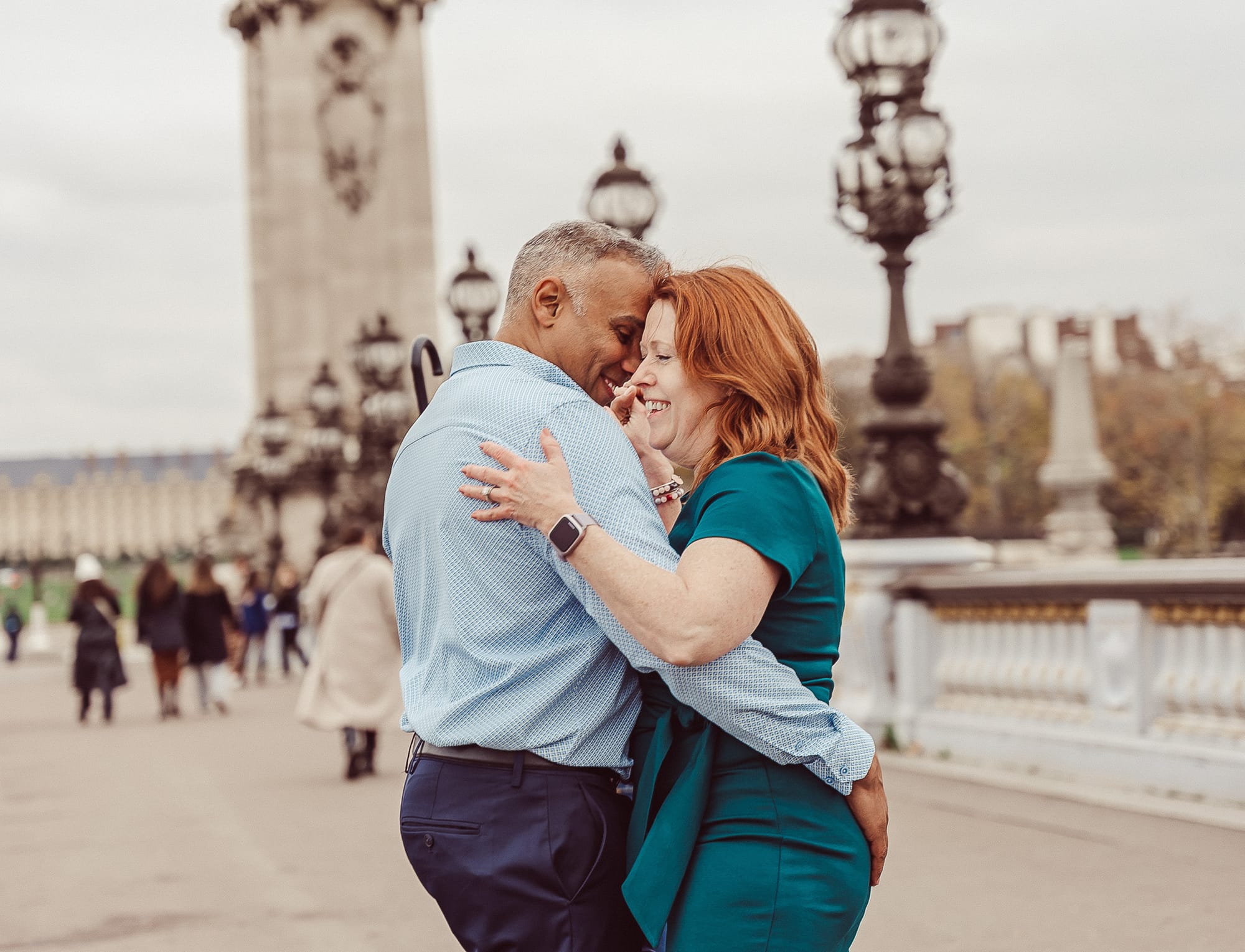 Couple having a romantic moment during photoshoot