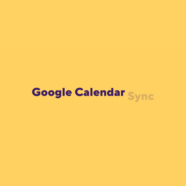 GIF showing how google calendar sync works in Smiler Photographer Suite