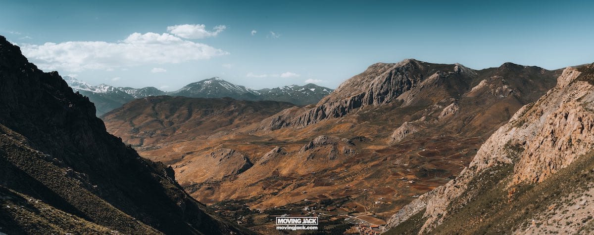 Panoramic mountain photo